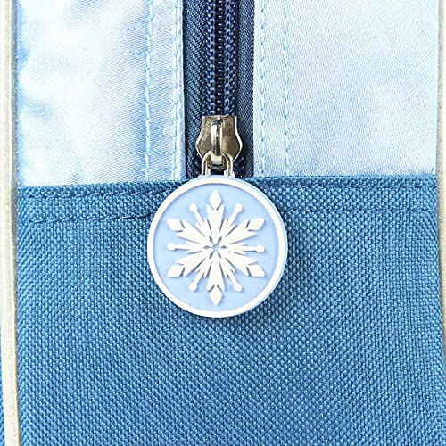 Cerdá, Mochila Infantil Frozen 2 con Lentejuelas 3D de Color Azul-Licencia Oficial Disney Studios Unisex niños, Multicolor, 260X310X100MM