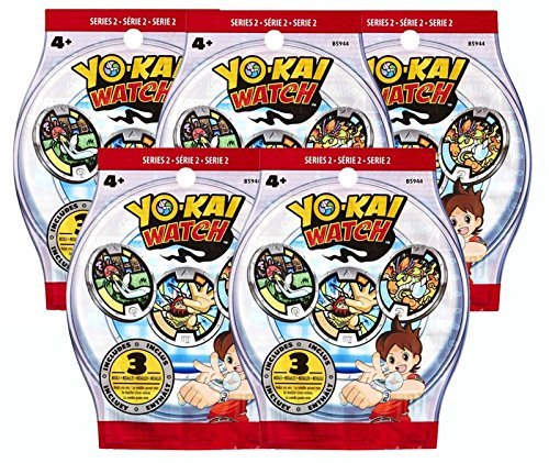 Channeltoys - Yo-kai watch - 5 Blind Bag yokai medals series 2 - 15 medals random yokai watch