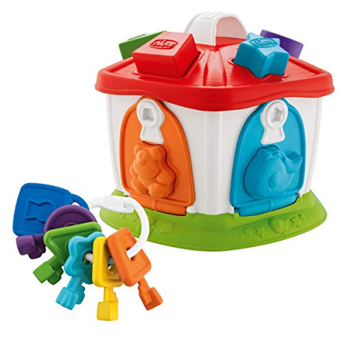 Chicco Casita de los Animales 2 en 1, Cubo de Actividades con Niveles de Dificultad Creciente, Juego Educativo con Llaves Coloridas y Formas de Plástico – Juguete para Bebés de 1-4 Años