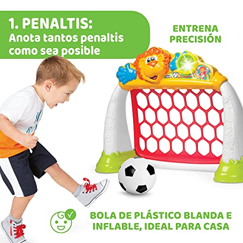 Chicco Goal League Pro, Portería de Fútbol para Niños, Juego Electrónico e Interactivo, Marcador con Luces y Sonidos, 3 Modos de Juego, Balón Blando Incluido – Juguetes para Niños de 2 a 5 Años