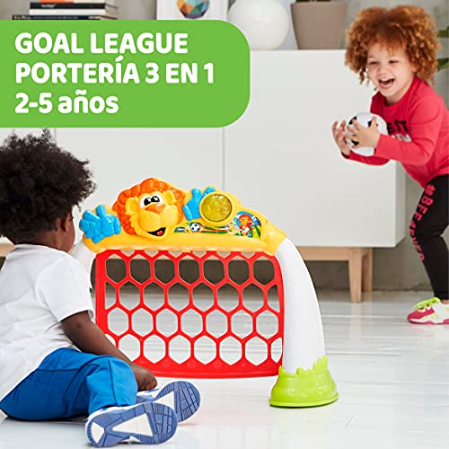 Chicco Goal League Pro, Portería de Fútbol para Niños, Juego Electrónico e Interactivo, Marcador con Luces y Sonidos, 3 Modos de Juego, Balón Blando Incluido – Juguetes para Niños de 2 a 5 Años