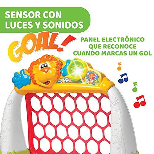 Chicco Goal League Pro, Portería de Fútbol para Niños, Juego Electrónico e Interactivo, Marcador con Luces y Sonidos, 3 Modos de Juego, Balón Blando Incluido – Juguetes para Niños de 2 a 5 Años