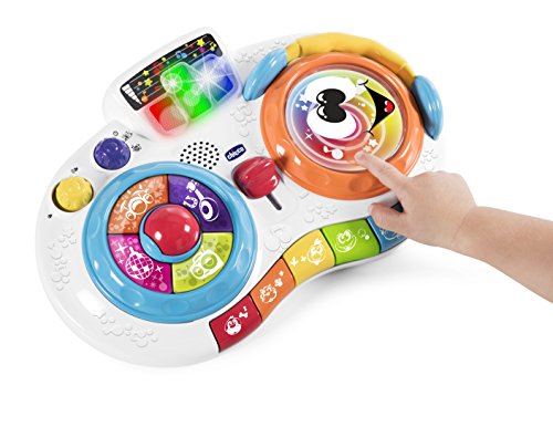 Chicco Piano Infantil DJ Mixy, Juguete Musical Bebé, Mesa de Mezclas Musical Electrónica e Interactiva con 8 Melodías, 4 Géneros Musicales y Luces de Colores Juguete Bebés de 1-4 Años