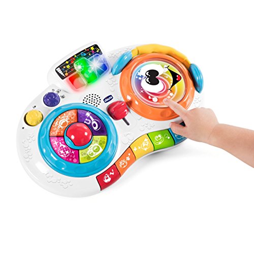 Chicco Piano Infantil DJ Mixy, Juguete Musical Bebé, Mesa de Mezclas Musical Electrónica e Interactiva con 8 Melodías, 4 Géneros Musicales y Luces de Colores Juguete Bebés de 1-4 Años