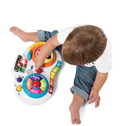 Chicco Piano Infantil DJ Mixy, Juguete Musical Bebé, Mesa de Mezclas Musical Electrónica e Interactiva con 8 Melodías, 4 Géneros Musicales y Luces de Colores Juguete Bebés de 1-4 Años