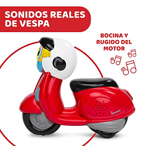 Chicco Vespa Primavera, Moto Teledirigida para Niños con Control Remoto Intuitivo en Forma de Manillar, Motocicleta Radiocontrol con Sonido de Bocina y Motor – Juguete para Niños y Niñas de 2 a 6 Años