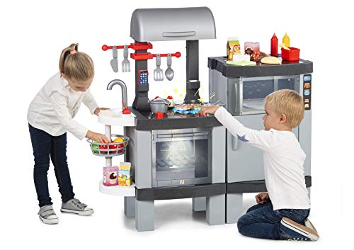 Chicos Cooking Plus 2en1 Barbacoa Infantil con Efecto de Cocina Real: Los Alimentos cambian de Color Cuando se cocinan en el fogón LED. Incluye 31 Accesorios. (FJNinco 85110)