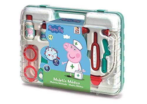 Chicos Peppa Pig Maletín Médico de Juguete. Juego de imitación para niños. Incluye 10 Accesorios. +3 años. (Fábrica 87020)