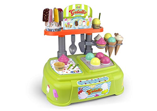 Chicos - Pequeño Chef Gelatto Shop, Heladería de Juguete con 38 Accesorios, a Partir de 3 Años, Medidas - 50 x 32 x 40 cm (Fábrica 83008)