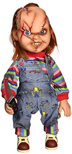 Child's Play Figura Chucky El Muñeco Diabolico 38cm con Voz + Star Wars Star Wars Baby Yoda El niño de la Serie The Mandalorian, Figura Peluche de 28 cm (Mattel GWD85)