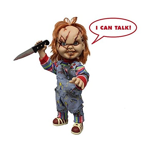 Child's Play Figura Chucky El Muñeco Diabolico 38cm con Voz + Star Wars Star Wars Baby Yoda El niño de la Serie The Mandalorian, Figura Peluche de 28 cm (Mattel GWD85)