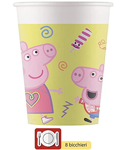 Ciao-Y5046 Peppa Pig Kit Mesa Fiesta, individual, multicolor, 8 personas (Y5046)