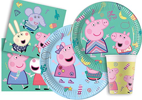 Ciao-Y5046 Peppa Pig Kit Mesa Fiesta, individual, multicolor, 8 personas (Y5046)