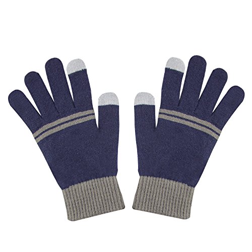 Cinereplicas - Harry Potter - Guantes de Pantalla táctil - Licencia Oficial - Casa Ravenclaw - Talla Única - Azul y Gris