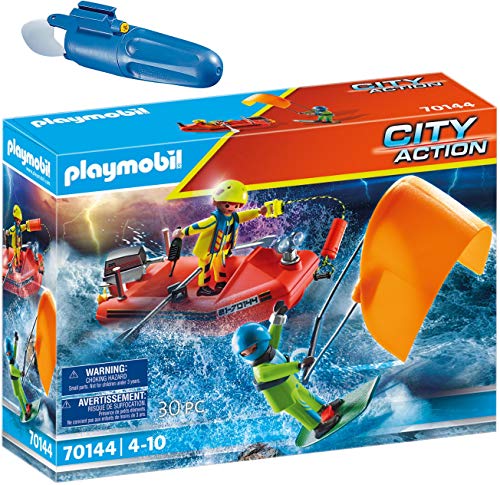 City Action Playmobil 70144 5159 - Juego de rescate con barco y motor subacuático