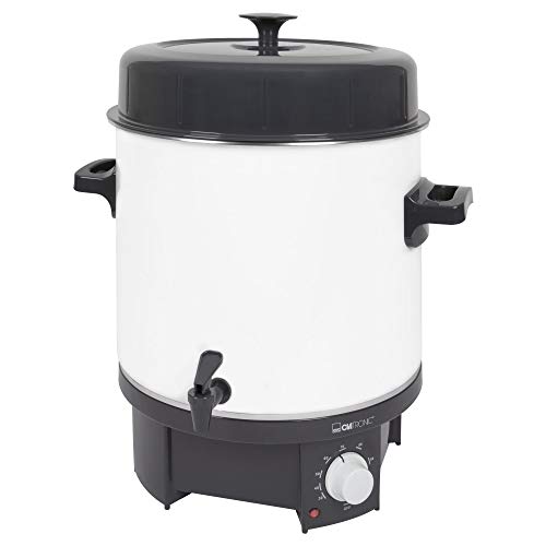 Clatronic EKA 3338 Olla eléctrica, 50 W, 25 litros, plástico, Negro/Blanco