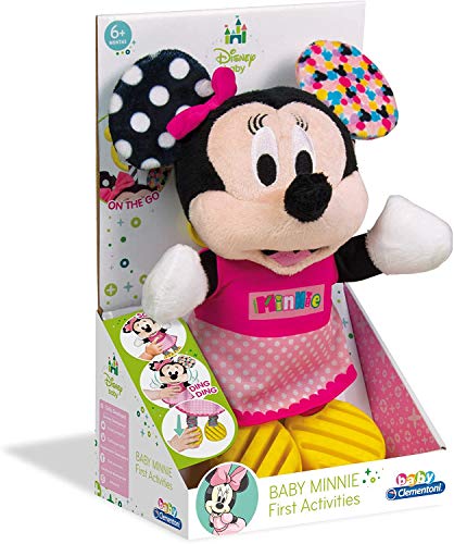 Clementoni-17164 - Baby Minnie Peluche Texturas - peluche Disney para bebés a partir de 6 meses