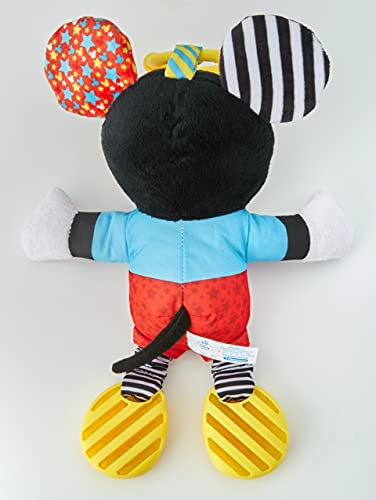 Clementoni-17165 - Baby Mickey Peluche Texturas - peluche Disney para bebés a partir de 6 meses