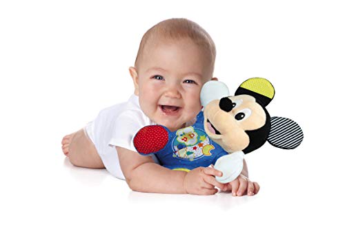 Clementoni-17206 - Baby Mickey Peluche Luces y Sonidos - peluche bebé interactivo de Disney a partir de 3 meses