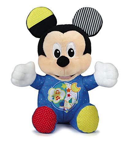 Clementoni-17206 - Baby Mickey Peluche Luces y Sonidos - peluche bebé interactivo de Disney a partir de 3 meses