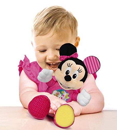 Clementoni-17207 - Baby Minnie Peluche Luces y Sonidos - peluche bebé interactivo de Disney a partir de 3 meses