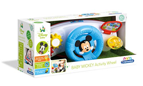 Clementoni-17213 - Volante de Actividades Baby Mickey - juguete bebé de Disney a partir de 10 meses