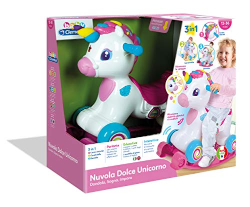 Clementoni 17242 – Nube Dolce Unicornio, Multicolor, 3, Italiano/Inglés, 1 – 3 años