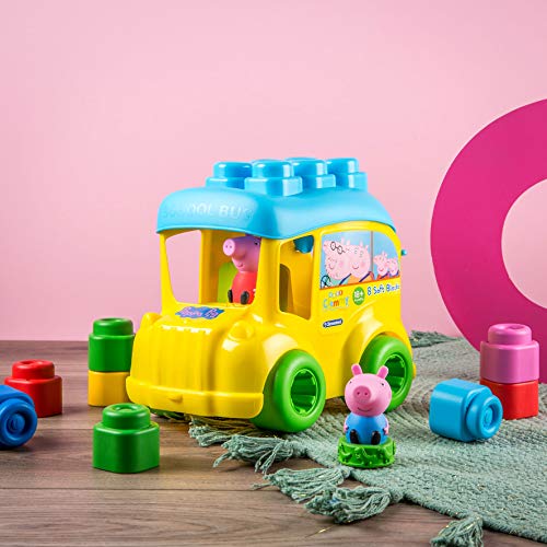 Clementoni-17248 - Clemmy Baby Autobus Peppa Pig - construcciones blanditas para bebé a partir de 18 meses