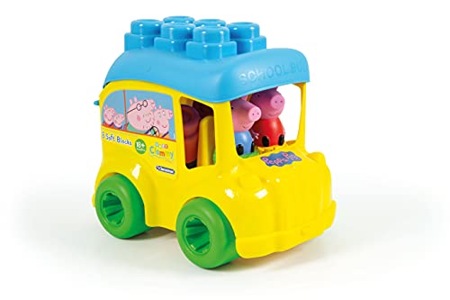 Clementoni-17248 - Clemmy Baby Autobus Peppa Pig - construcciones blanditas para bebé a partir de 18 meses