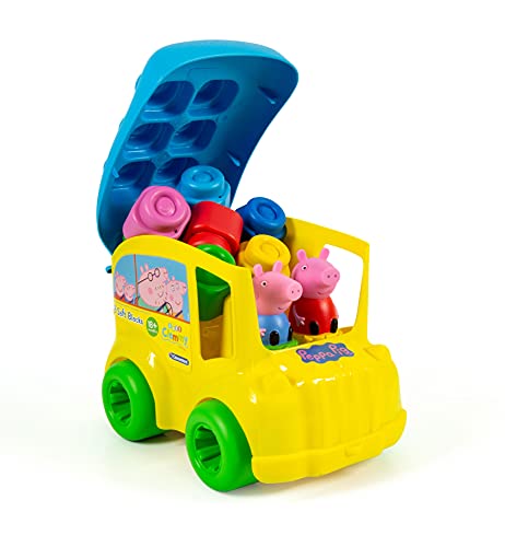 Clementoni-17248 - Clemmy Baby Autobus Peppa Pig - construcciones blanditas para bebé a partir de 18 meses