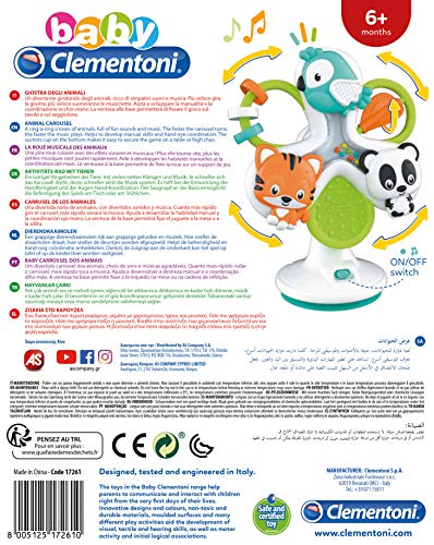 Clementoni-17261 - Centro de Actividades para Trona - juguetes bebé con sonido a partir de 6 meses