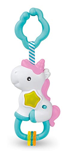 Clementoni-17333 - Sonajero Musical Unicornio - sonajero bebé a partir de 3 meses