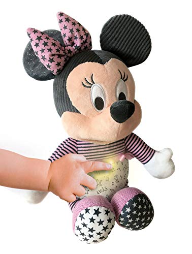 Clementoni-17395 - Baby Minnie duerme contigo - peluche bebé interactivo para dormir a partir de 6 meses