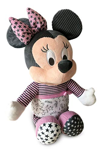 Clementoni-17395 - Baby Minnie duerme contigo - peluche bebé interactivo para dormir a partir de 6 meses