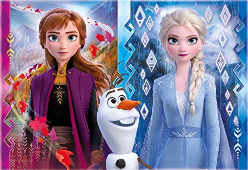 Clementoni-18059 - Edukit 4 en 1 - Frozen 2 - juego educativo con memo, puzzle, cubos con dibujos y dominó a partir de 3 años