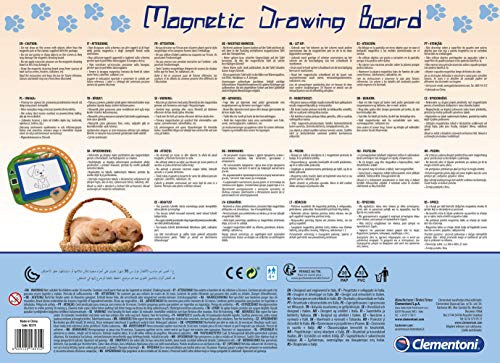 Clementoni-18570 - Pizarra Magnetica Cachorritos - pizarra magnética a partir de 4 años