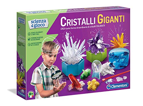 Clementoni-19126 – Ciencia Cristales Gigantes, Juego científico, Multicolor (19126)