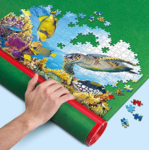 Clementoni-30229 Tapete para Puzzles Color Verde, 3 (1)