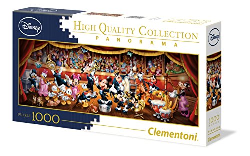 Clementoni-39445 All Other Orchestra Puzzle 1000 Piezas Panorama Disney Orquesta, Multicolor, pezzi (39445.6)