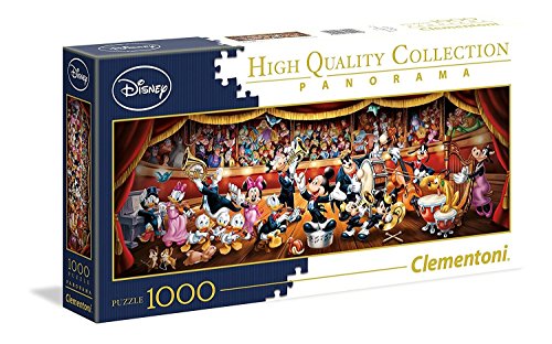 Clementoni-39445 All Other Orchestra Puzzle 1000 Piezas Panorama Disney Orquesta, Multicolor, pezzi (39445.6)