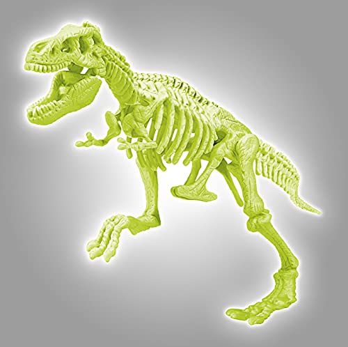 Clementoni-55032 - Arqueojugando T-Rex fosforescente - juego científico para excavar y montar dinosaurios a partir de 7 años