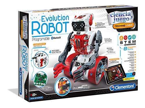 Clementoni-55191 - Evolution Robot - robot para montar y jugar con app a partir de 8 años