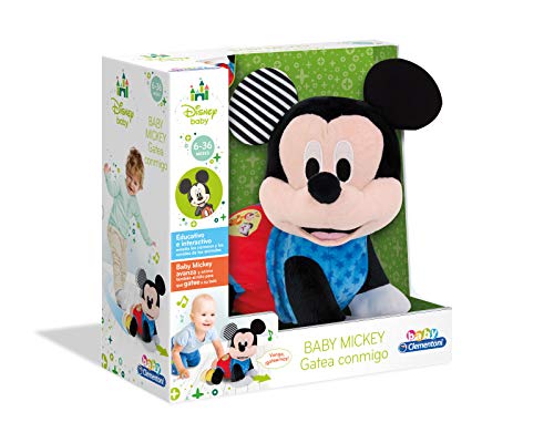 Clementoni-55256 - Baby Mickey Gateos - gateador bebé de Disney a partir de 6 meses