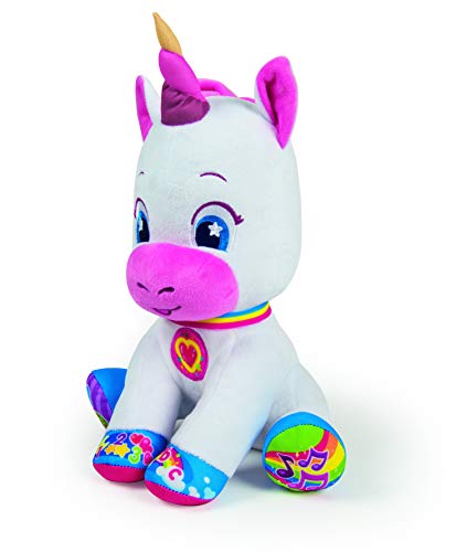 Clementoni-55262 - Baby Unicornio - peluche interactivo para bebés a partir de 6 meses