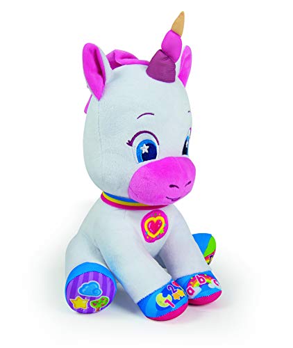 Clementoni-55262 - Baby Unicornio - peluche interactivo para bebés a partir de 6 meses