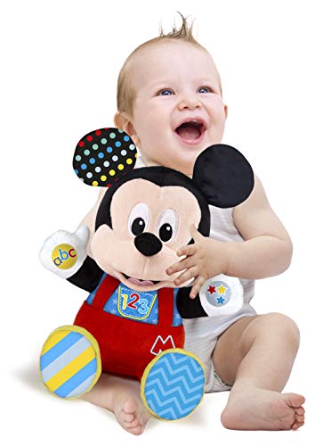 Clementoni-55324 - Peluche Baby Mickey - peluche bebé interactivo de Disney a partir de 6 meses