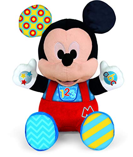 Clementoni-55324 - Peluche Baby Mickey - peluche bebé interactivo de Disney a partir de 6 meses