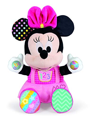 Clementoni-55325 - Peluche Baby Minnie - peluche bebé interactivo de Disney a partir de 6 meses