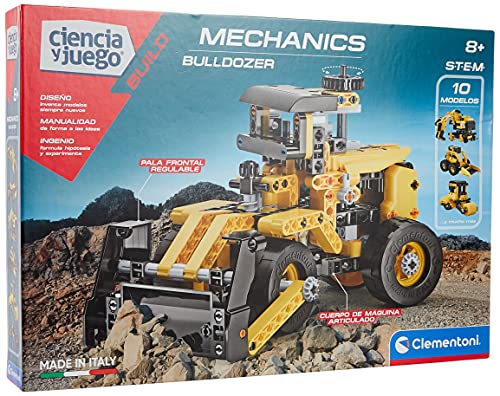 Clementoni-55347 - Mechanics - Excavadora - juego de construcciones mecánica a partir de 8 años