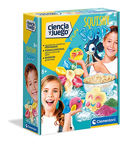 Clementoni-55370 - Jabones Squishy - juego científico a partir de 8 años